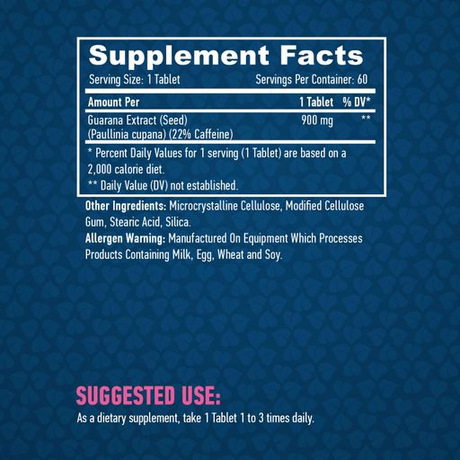 Гуарана Haya Labs Guarana, 900 мг, 60 таблеток