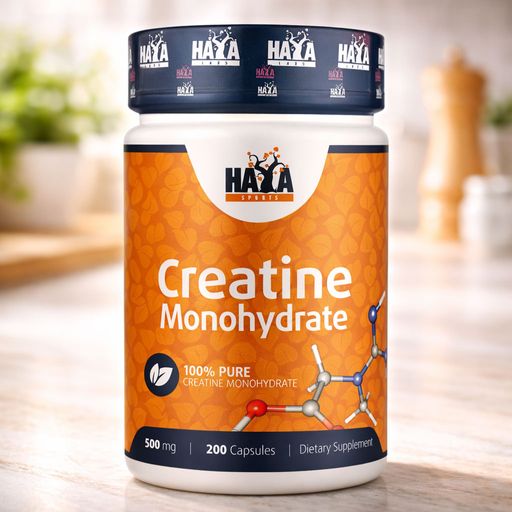 Креатин моногидрат Haya Labs Creatine Monohydrate, 500 мг, 200 капсул