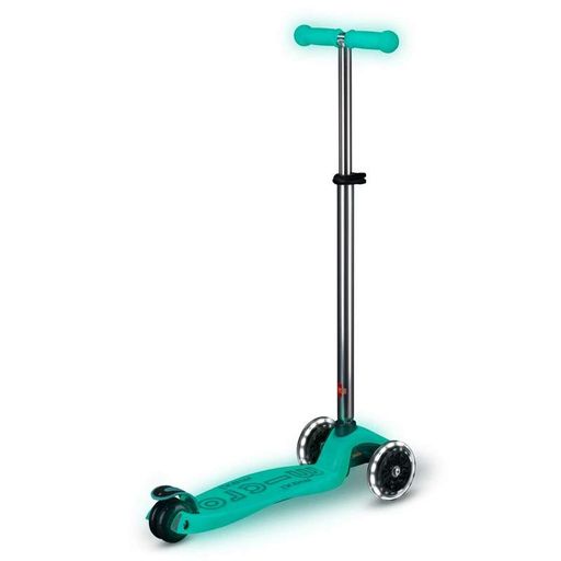 Самокат Micro серії "Maxi Deluxe Glow Led" – Желейний Зелений (до 50 kg, 3-х колісний, світло) (1759005)