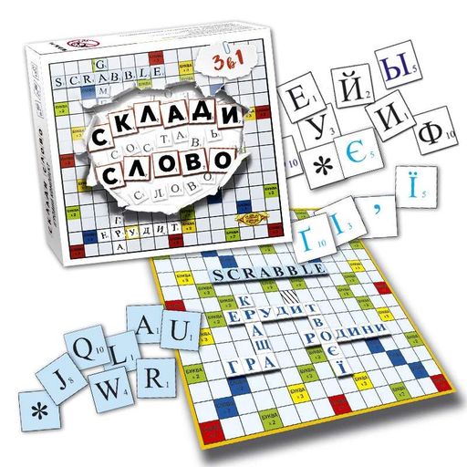 Настільна гра "Склади слово. Ерудит (Scrabble)" Mkm0316 від 4-х років (1759988)