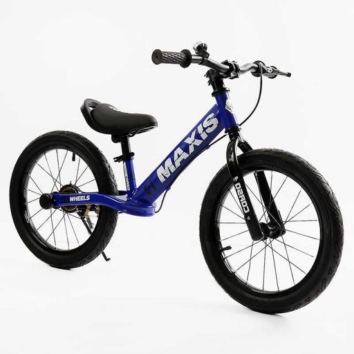Дитячий велобіг CORSO MAXIS MX-302 колеса 16 надувні сталева рама. Blue and White (176950) (1761237)