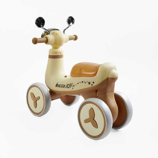 Детский велобег JOY JL-198 4-х колесный с озвучкой и подсветкой колеса PU. Brown (171511) (1761242)