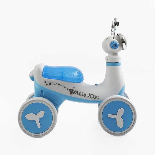Детский велобег JOY JL-078 4-х колесный с озвучкой и подсветкой колеса PU. Blue (171507) (1761243)
