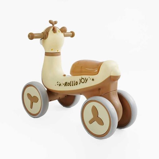 Детский велобег JOY JS-245 4-х колесный с озвучкой и подсветкой колеса PU. Brown (171512) (1761245)