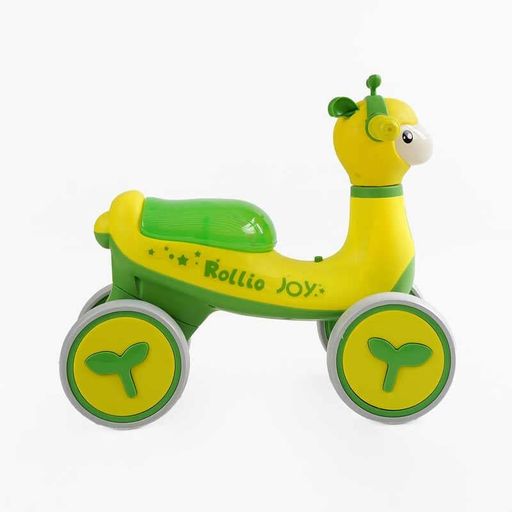 Детский велобег JOY JS-011 4-х колесный с озвучкой и подсветкой колеса PU. Green and Yellow (171513) (1761246)