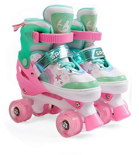 Раздвижные ролики квады 78-290 S Best Roller колеса PU светящиеся. Multicolor (размер 31-34) (186971) (1761255)