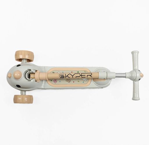 Самокат трехколесный с сидением Skyper DL-9-17 колеса PU со светом и музыкой. Beige (189245) (1761428)