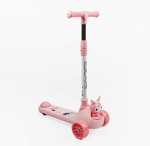 Самокат триколісний з сидінням Skyper KR-9/04 колеса PU зі світлом та музикою. Pink (189260) (1761431)
