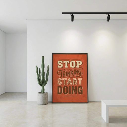 Мотиваційний постер Motivator Stop Thinking Start Doing 42x59.4 см, A2, без рамки (MOTN022_A2) (1761730)