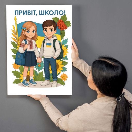 Постер Motivator для школы Привет, школа 29.7x42 см, A3, без рамки (D224_A3) (1761886)