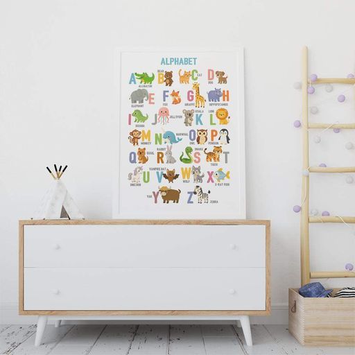 Постер Motivator Английский алфавит с животными English alphabet 42x59.4 см, A2, без рамки (D039_A2) (1761982)