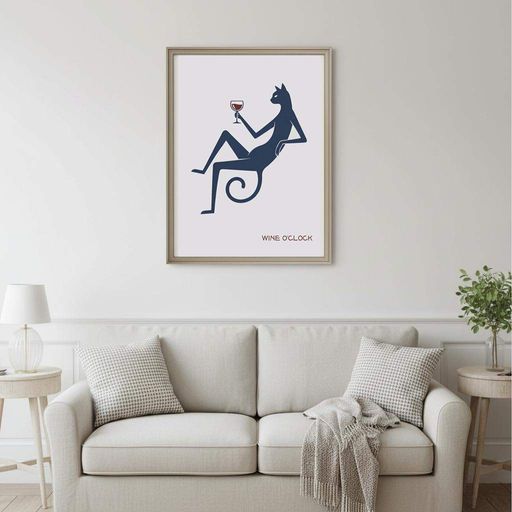 Інтер'єрний постер Motivator для кухні Wine O'Clock Час вина 42x59.4 см, A2, без рамки (INNERPOSTER057_A2) (1762062)