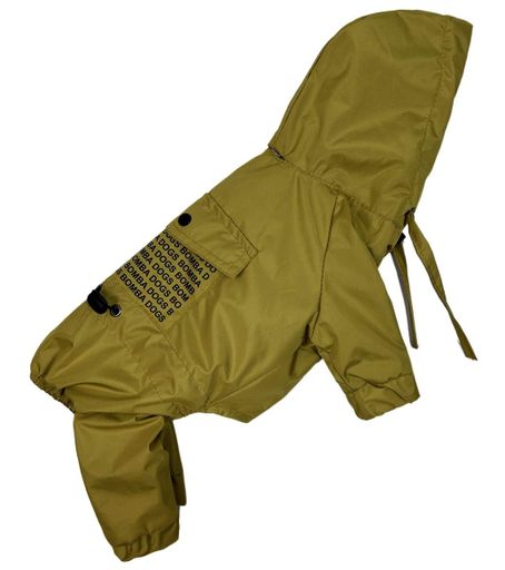 Дощовик DOGS BOMBA для собак, з кишенею, колір лайм, 4 розмір (1762809)