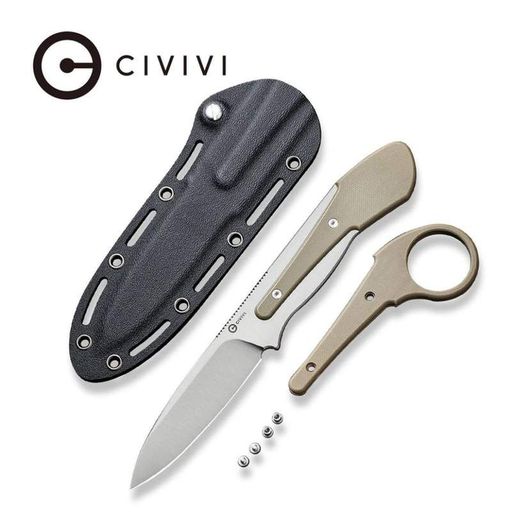 Ніж фіксований тактичний Civivi Varius, (9.5 см) D2 / G10 коричневий (1762870)