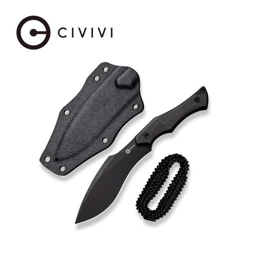 Ніж фіксований тактичний Civivi Vaquita Ii, (8.1 см) Nitro-V / Micarta чорний (1762899)