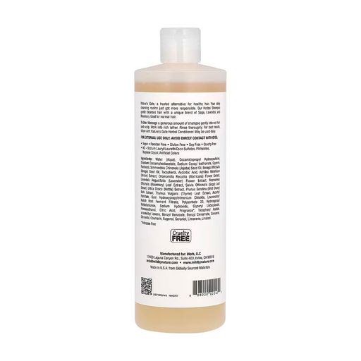 Шампунь mild by nature Nature's Gate Herbal Shampoo для нормальных волос, на основе трав, 473 мл