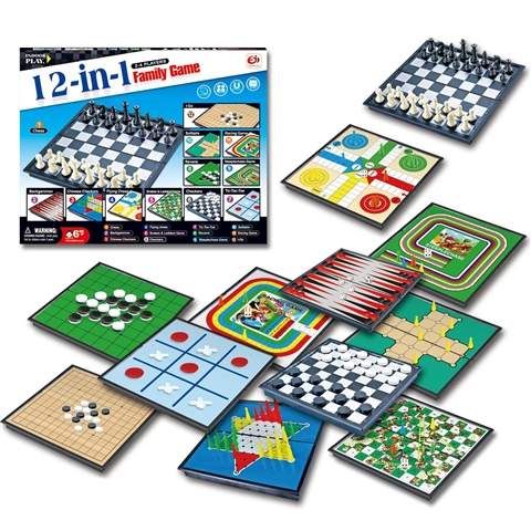 Набор настольных игр (12 в 1) (1763377)