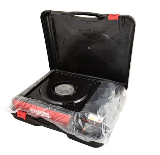 Плита портативная газовая MASTERTOOL с пьезоподжигом в пластиковом кейсе. Black and Red (44-5102) (1763479)