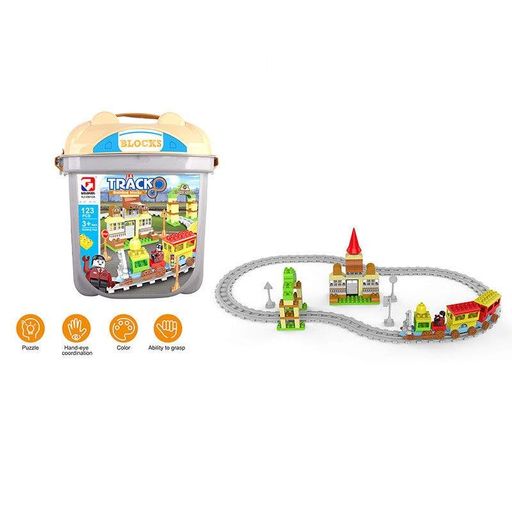 Конструктор Железная дорога Tracko128 деталей фигурка героя. Multicolor (151669) (1764052)