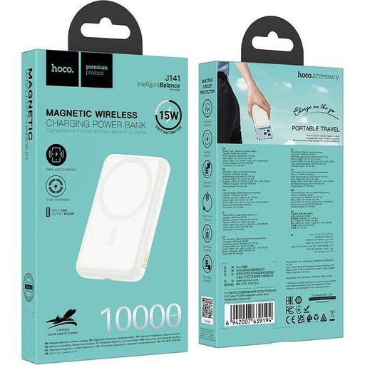 Внешний аккумулятор Hoco J141 Grace MagSafe 10000mAh 20W (J141) Milky White (639194) [161341] (1765001)