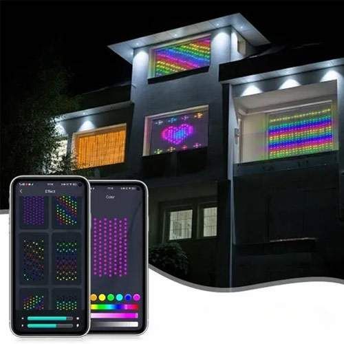 Светодиодная гирлянда-штора SFK 08 400 LED цветная с Bluetooth и пультом ДУ 3.2×2 м (1765086)