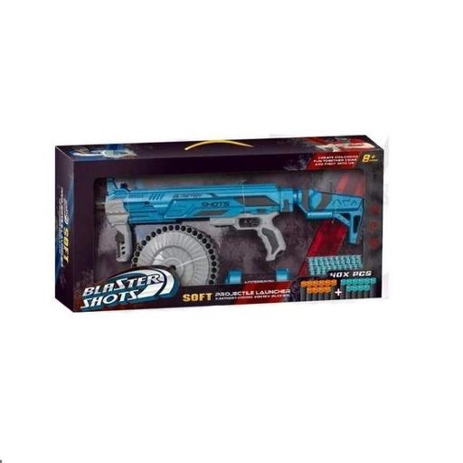 Автомат Storm. На батарейках 40 мягких патронов на присоске. Blue (139871) (1765161)
