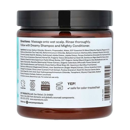 Скраб everyone Super Scalp Scrub для всіх типів волосся, з перцевою м'ятою та чайним деревом, 227 г