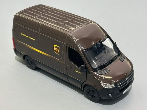 Машинка Kinsmart MERCEDES-BENZ Sprinter UPS инерционная 1:48 Коричневая (KT5430W) (1766962)