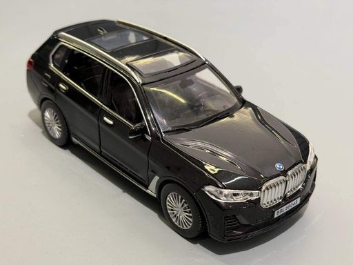 Машинка АвтоСвит BMW X7 Series металл 1:32 резиновые колеса открываются двери багажник капот звук свет 16см Черная (AP-1997) (1767321)