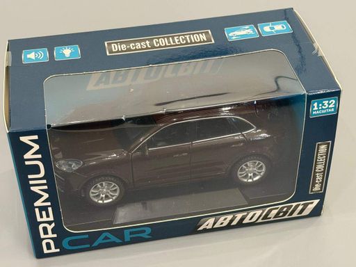 Машина Автосвит Porsche Cayenne инерционная металл звук свет открываются двери/багажник/капот 15 см 1:32 Коричневая (AP-1739) (1767413)