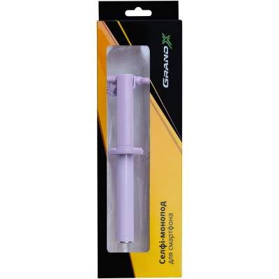 Монопод для селфи Grand-X Elegant 3,5 U-крепление, сиреневый (E3UPR) (1768285)