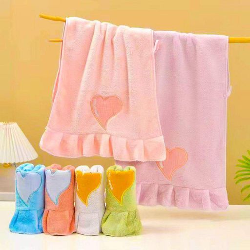 Набір рушників мікрофібра Colorful Home Серце 140×70 + 100×50 см лиловий (1768604)