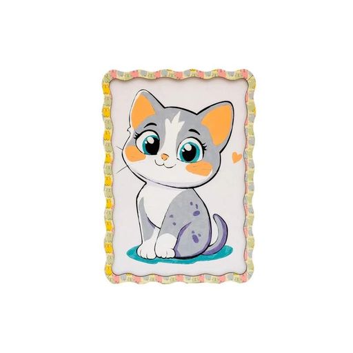 Картина по номерах "Котик" Puz-22945 формат А4 пензлик, фарби, кріплення для стіни (1770629)