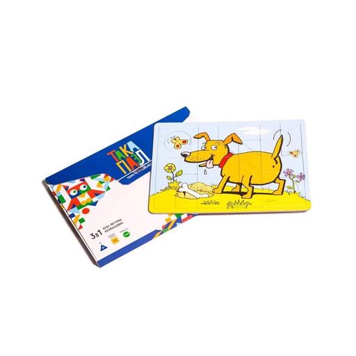Дитячи Пазли 3 в 1 "Синя, песик" Така Мака 960193 20 елементів (1770835)
