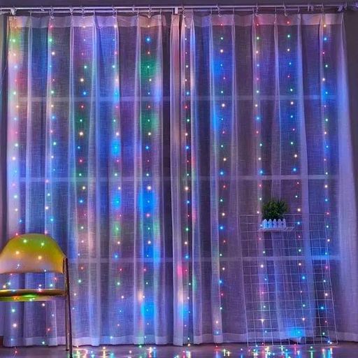 Праздничная гирлянда занавес "Штора" на окно 200LED 3х2м Мультицветная цвет диодов Мульти USB (1777006)