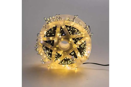 Гирлянда Роса на катушке фейерверк - мишура от USB, 50м, 1500LED + пульт теплый (1777347)