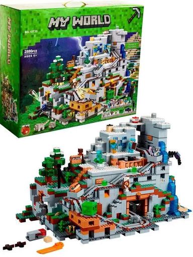 Конструктор Bela My World "Пещера в горах" Minecraft, 2886 деталей (1777413)