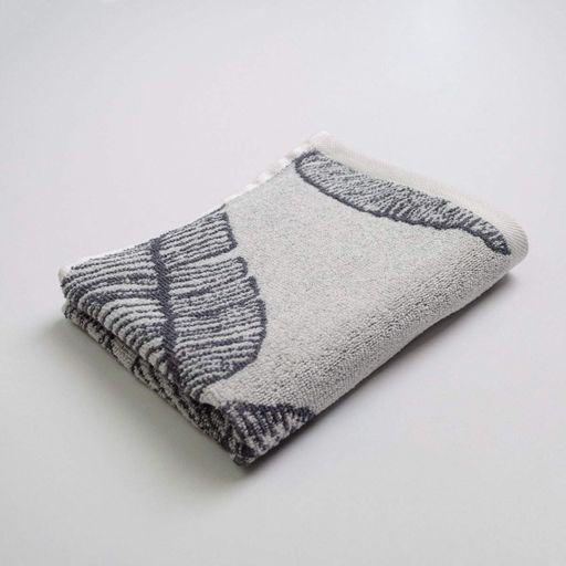 Полотенце для рук и лица махровое с рисунком перо GM Textile 40х70см 400г/м2 (Серый) (1781380)