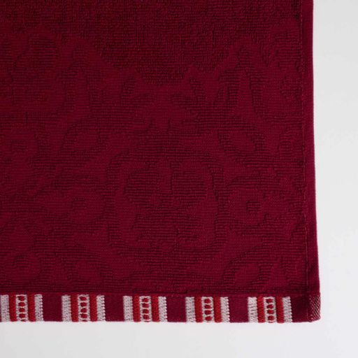 Набор махровых полотенец с орнаментом 3шт GM Textile 50х90см, 50х90см, 70х140см 400г/м2 (Бордовый) (1781491)