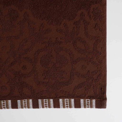 Полотенце для рук и лица махровое с орнаментом GM Textile 40х70см 400г/м2 (Коричневый) (1781493)
