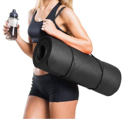 Коврик для йоги и фитнеса NBR (йога мат, каремат спортивный) OSPORT Mat Pro 1.5см (FI-0135) Черный (1783592)