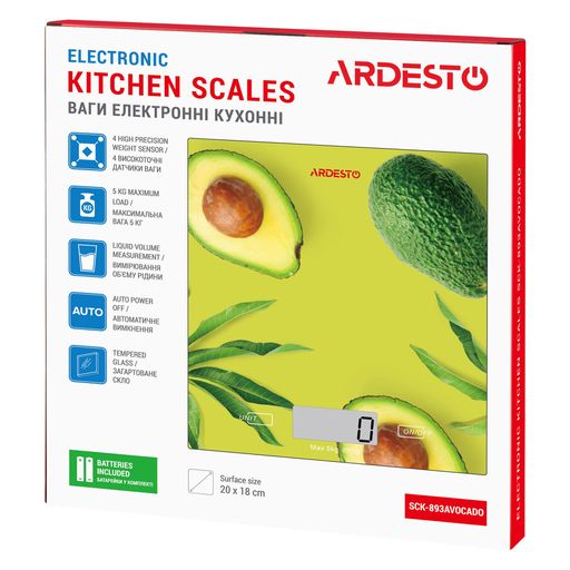 Кухонные весы Ardesto Avocado (SCK-893AVOCADO)