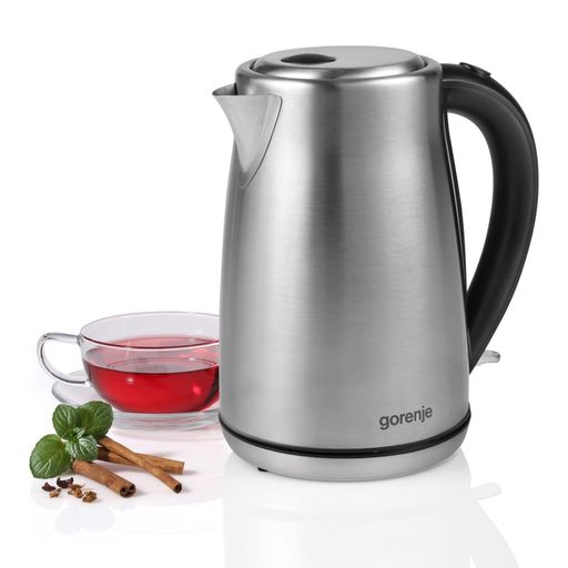 Електрочайник Gorenje сріблясто-чорний, 1.7 л (K17OS)