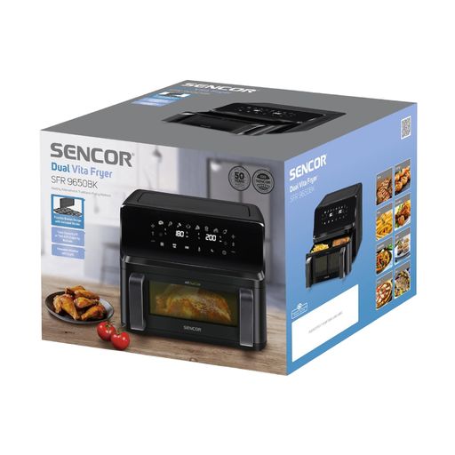 Мультипечь Sencor Dual Vita Fryer черная (SFR9650BK)