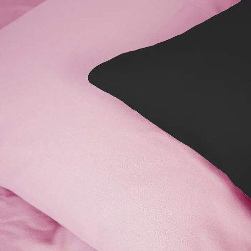 Постільна білизна MirSon 002-008 Black/Pink Фланель 2x143x210 Сімейний (2200009661877) (1787329)