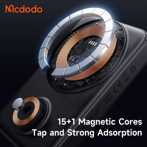 Магнитный беспроводной павербанк Mcdodo 2 в 1 MagSafe MC-1461 10000 mAh 20W Black (1789395)