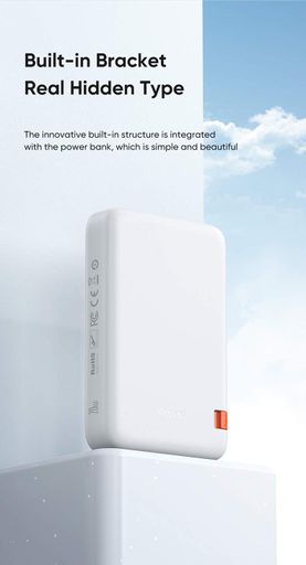 Магнитный беспроводной павербанк Mcdodo MC-5101 10000 mAh 20W со встроенным кронштейном Black (1789401)