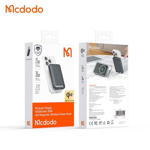 Магнитный павербанк Mcdodo 30W с ультрабыстрой зарядкой Qi2 Magnetic Wireless Charging 10000mAh Power Bank MC-7811 Black (1789433)