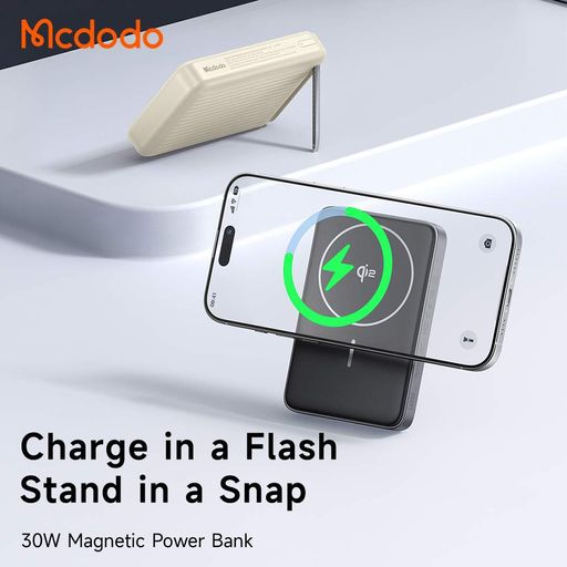 Магнитный павербанк Mcdodo 30W с ультрабыстрой зарядкой Qi2 Magnetic Wireless Charging 10000mAh Power Bank MC-7811 Black (1789433)