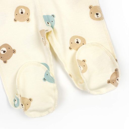 Комплект для малышей леля ползуны и шапочка Dexter`s baby bears  56 см молочный (1789685)